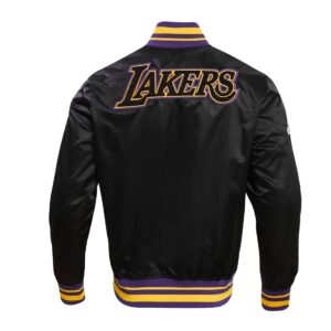 Los Angeles Lakers Retro Classic Rib Satin Varsity Jacket