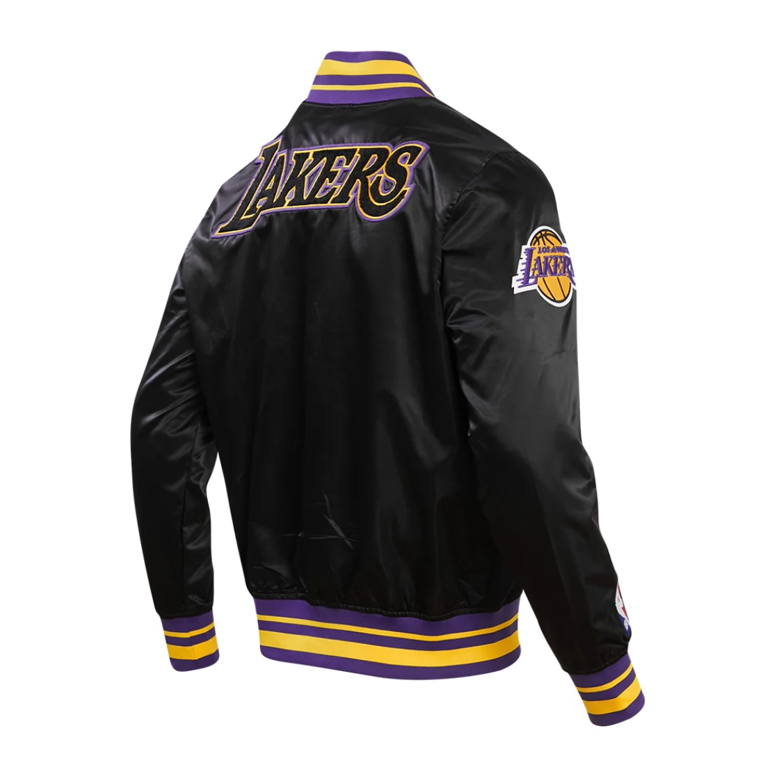 Los Angeles Lakers Retro Classic Rib Satin Varsity Jacket