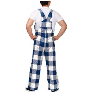 Men’s Navy Dallas Cowboys Big Logo Plaid Overall