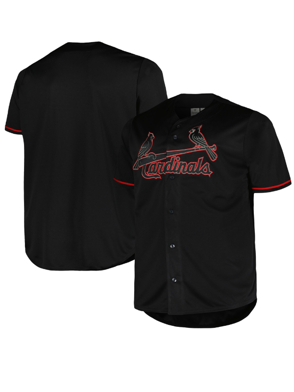 Men's St. Louis Cardinals Profile Big & Tall Blackout Replica Jersey