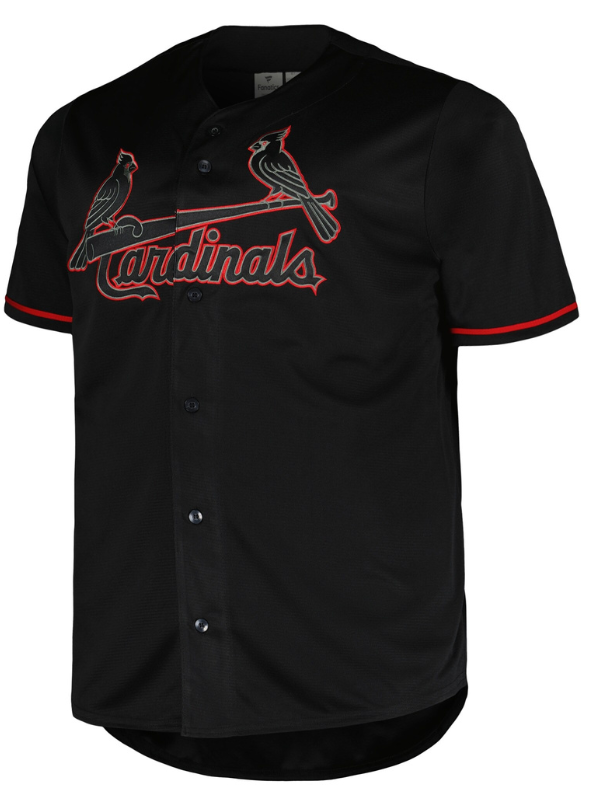 Men's St. Louis Cardinals Profile Big & Tall Blackout Replica Jersey