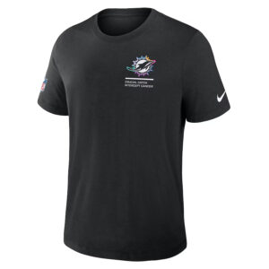 Miami Dolphins Nike Black 2025 NFL Crucial Catch Tri-Blend Dri-FIT T-Shirt