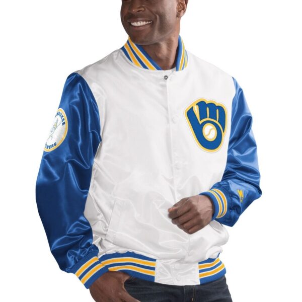 Milwaukee Brewers Handcrafted Logo Varsity Jacket