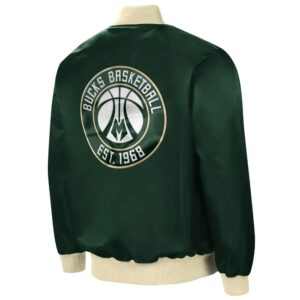 Milwaukee Bucks Ambassador Green Satin Jacket