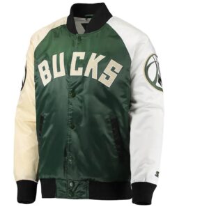 Milwaukee Bucks Tricolor Remix Satin Jacket