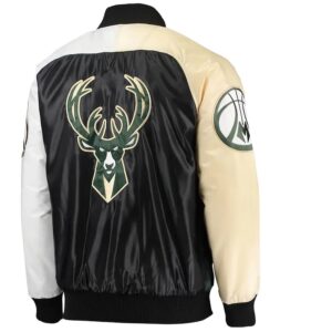 Milwaukee Bucks Tricolor Remix Satin Jacket
