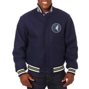 Minnesota Timberwolves Navy Varsity Wool Jacket