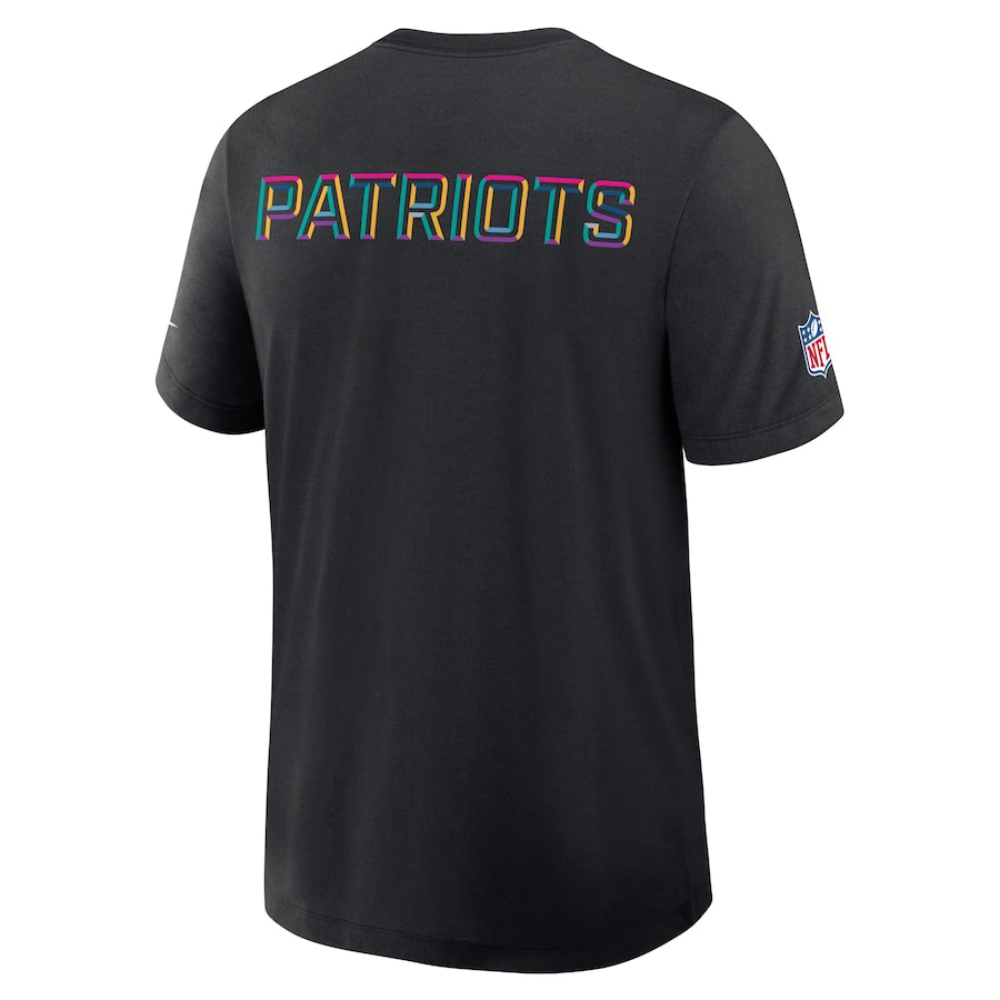 New England Patriots Nike Black 2025 NFL Crucial Catch Tri-Blend Dri-FIT T-Shirt