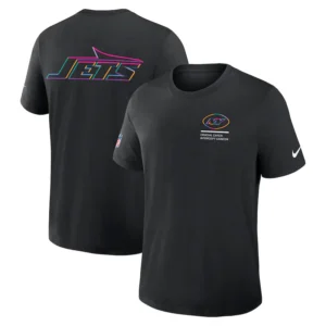 New York Jets Nike Black 2025 NFL Crucial Catch Tri-Blend Dri-FIT T-Shirt