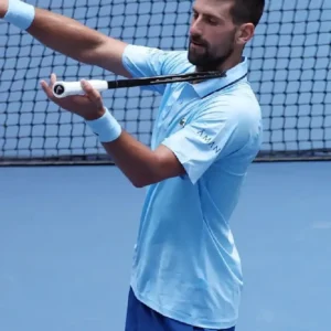 Novak Djokovic U.S. Open tennis Championships Blue Shirt