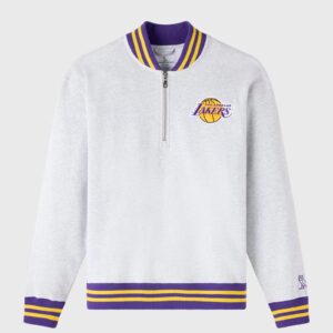 OVO X NBA Los Angeles Lakers Quarter-zip Mockneck Sweatshirt