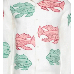 Platonic S02 Seth Rogen Fish Printed Shirt