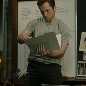 Smoke 2025 Taron Egerton Grey Shirt