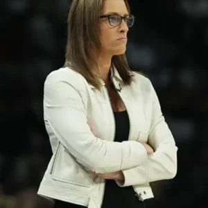 Stephanie White 2025 WNBA Playoffs Semifinal White Jacket