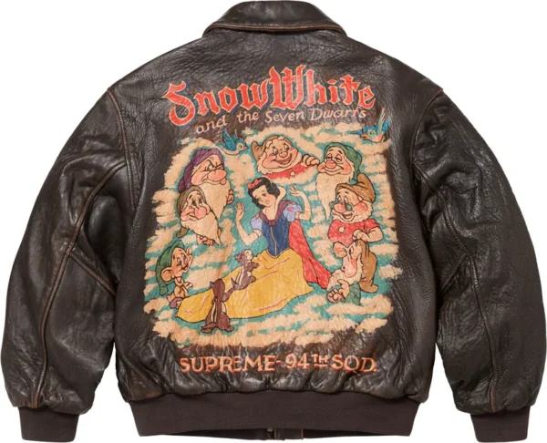 Supreme®/Schott® Snow White Hand-Painted Leather A2 Jacket
