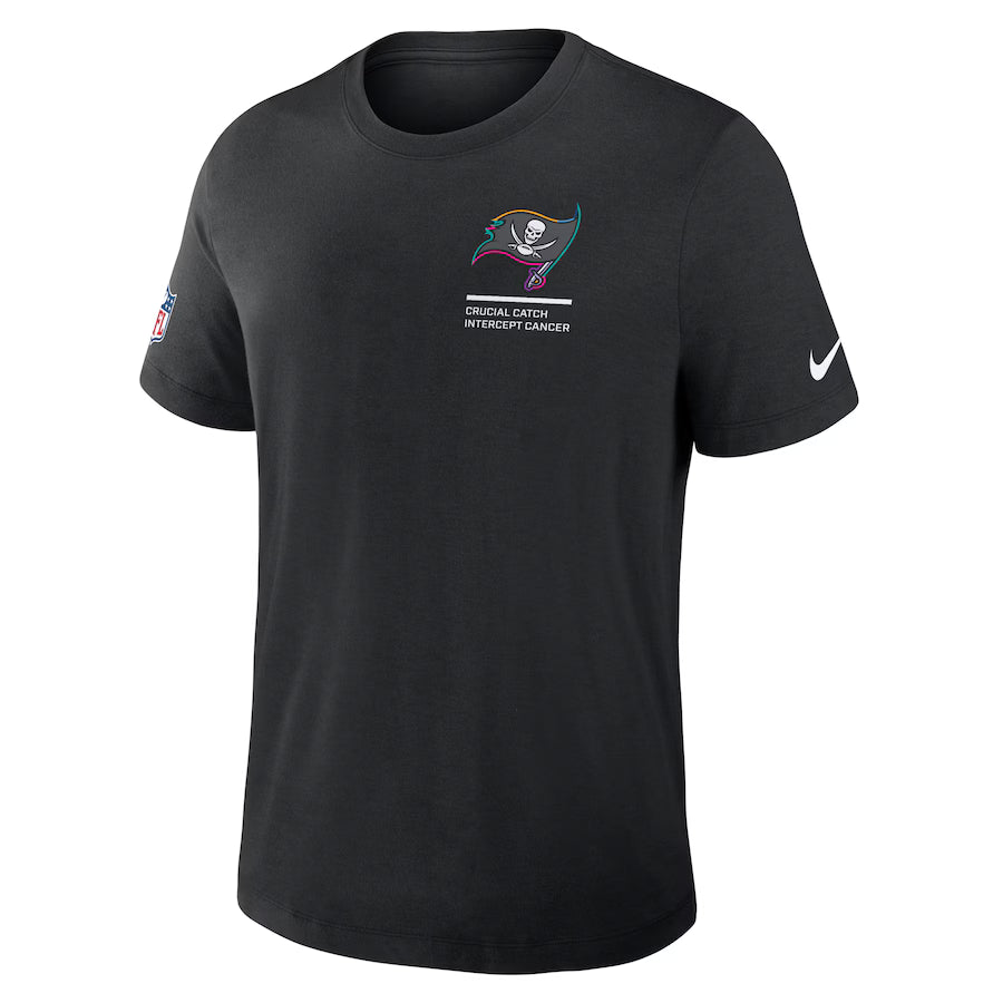 Tampa Bay Buccaneers Nike Black 2025 NFL Crucial Catch Tri-Blend Dri-FIT T-Shirt