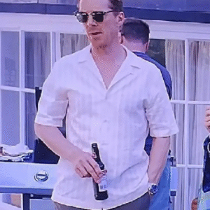 The Roses Benedict Cumberbatch White Striped Shirt