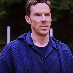 The Roses Benedict Cumberbatch Blue Crochet Coat