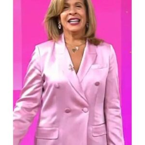 Today Hoda Kotb Pink Satin Blazer