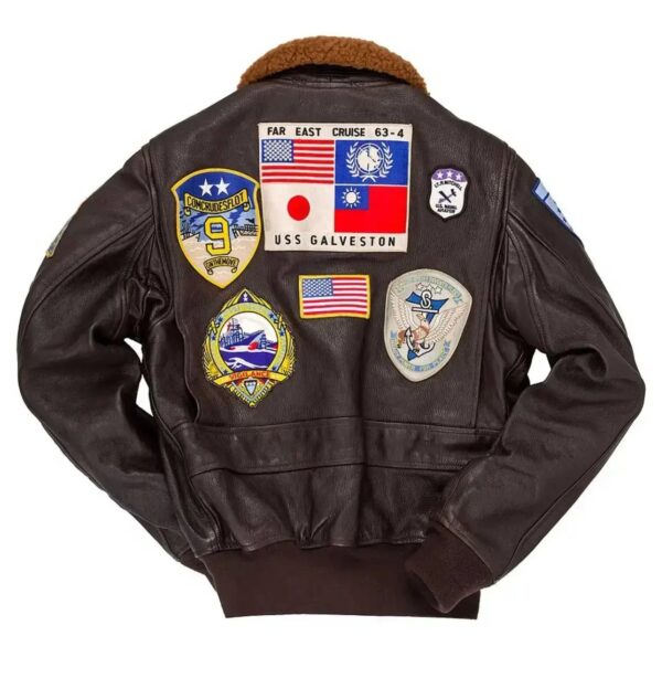Top Gun G-1 Leather Bomber Shearling Flight Jacket