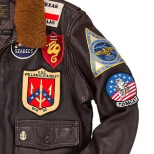 Top Gun G-1 Leather Bomber Shearling Flight Jacket
