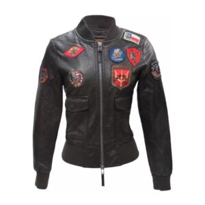 Top Gun Womens Vegan Leather Jacket