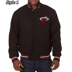 Miami Heat Black Wool Varsity Jacket