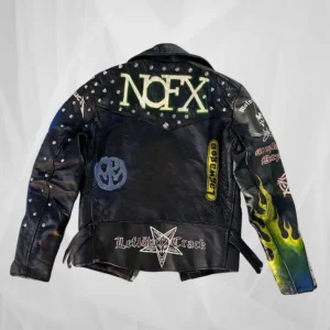 Vintage Punk Rock Leather Jacket – Hand-Painted