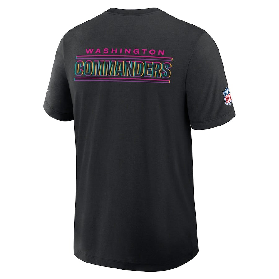 Washington Commanders Nike Black 2025 NFL Crucial Catch Tri-Blend Dri-FIT T-Shirt
