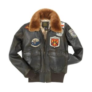 Women Top Gun Flight Leather Jacket