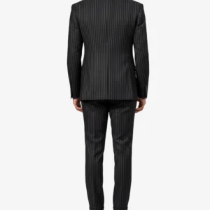 Men's Black Pinstripe 3-Piece Suit – Thomas Peaky Style Formal Outfit