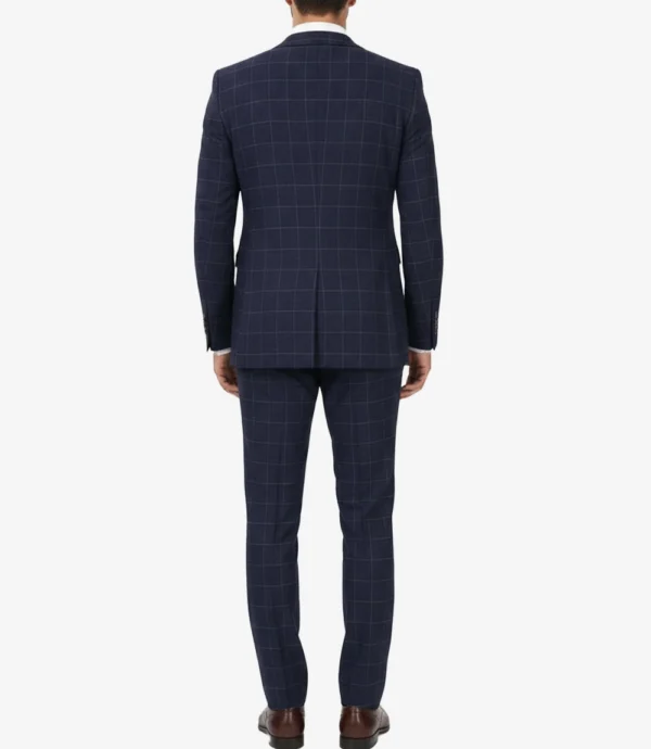 Men's Vintage 3-Piece Navy Blue Prom Suit - Wedding Suit