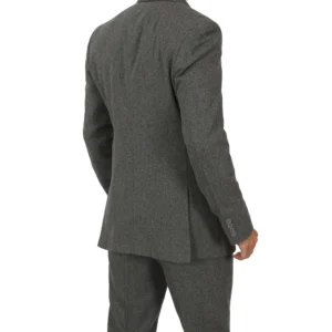 Men's Vintage 3-Piece Grey Tweed Suit for Prom