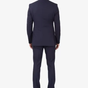 Men's Dark Blue Double Breasted Two-Piece Suit