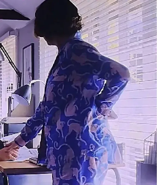 Women’s The Roses Olivia Colman Blue Printed Shirt