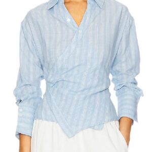 The Young and the Restless Sharon Case Blue Striped Shirt