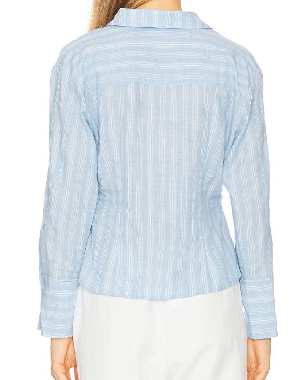 The Young and the Restless Sharon Case Blue Striped Shirt