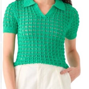 English Teacher Stephanie Koenig Green Polo Top