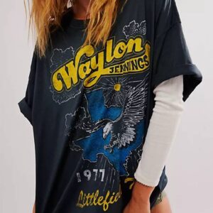 High Potential Kaitlin Olson Navy Blue Graphic T Shirt