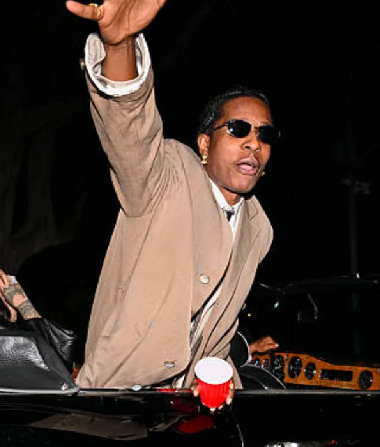 ASAP Rocky Los Angeles long coat with tailored fit and stylish modern design.”