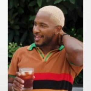 Access Daily Scott Evans Brown Striped Polo Shirt