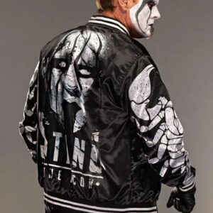 Sting All Elite Wrestling Black Varsity Jacket