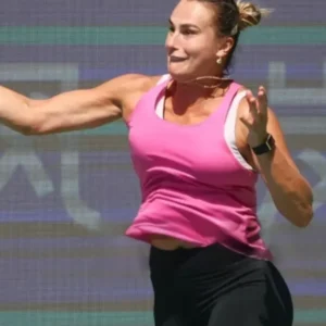 Aryna Sabalenka 2025 Wuhan Open Training Pink Top