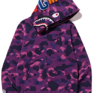 Bape Shark Hoodie Purple Camo