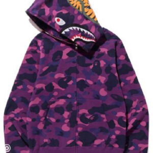 Bape Shark Hoodie Purple Camo