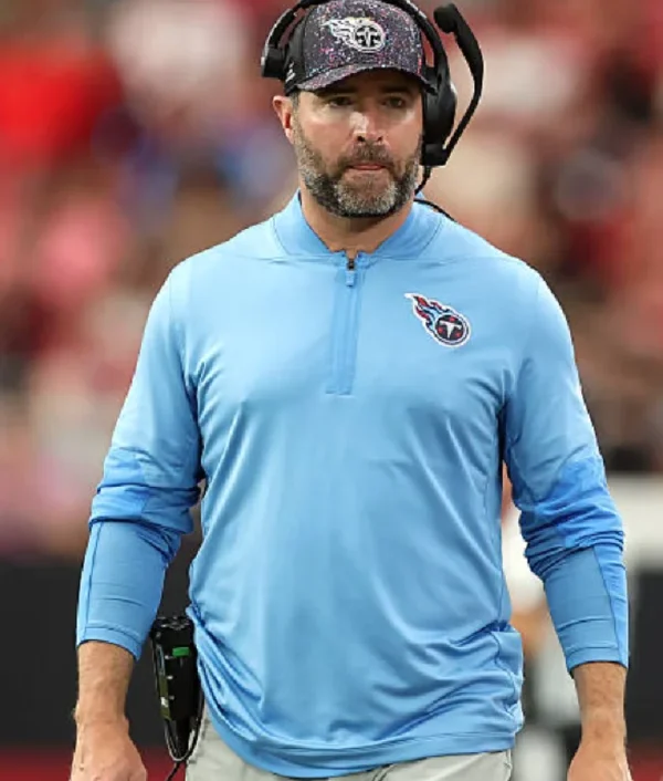 Brian Callahan Tennessee Titans 2025 Blue Sweatshirt - Image 2