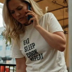 Catch of the Day Emilie Ullerup Eat Sleep Cook Repeat White Shirt