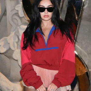 Charli XCX Paris Fashion Week Red Jacket