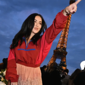 Charli XCX Paris Fashion Week Red Jacket