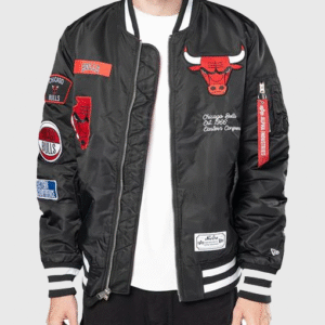 Chicago Bulls New Era Alpha Industries Patch Jacket